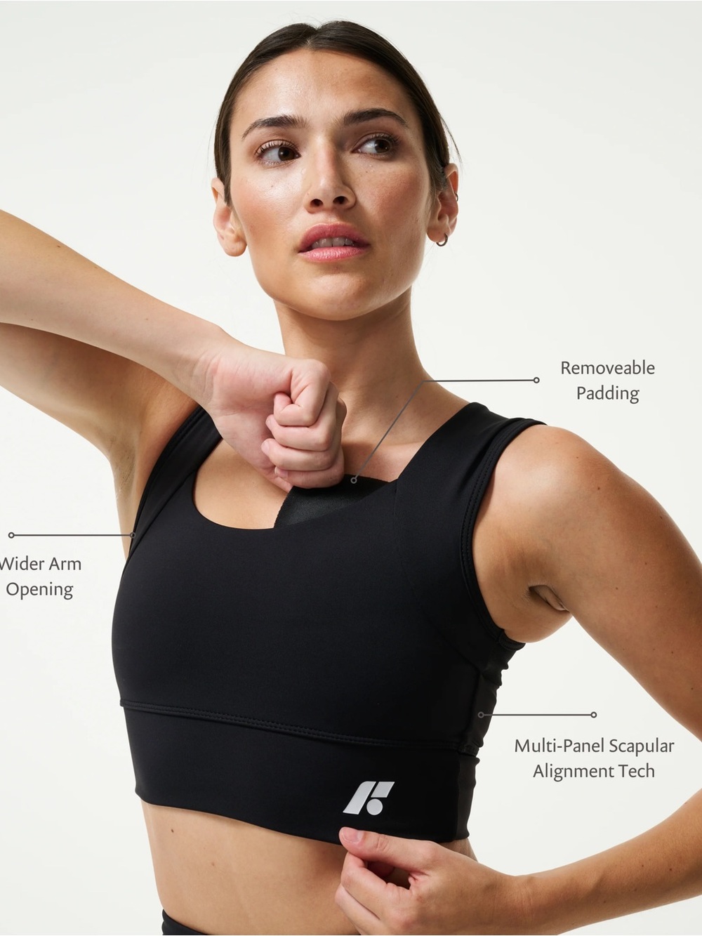 Forme Power+ Sports Bra Black Obsidian NWT XL